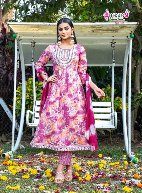 Mystic9 sara vol 20 wholesale gown style kurti